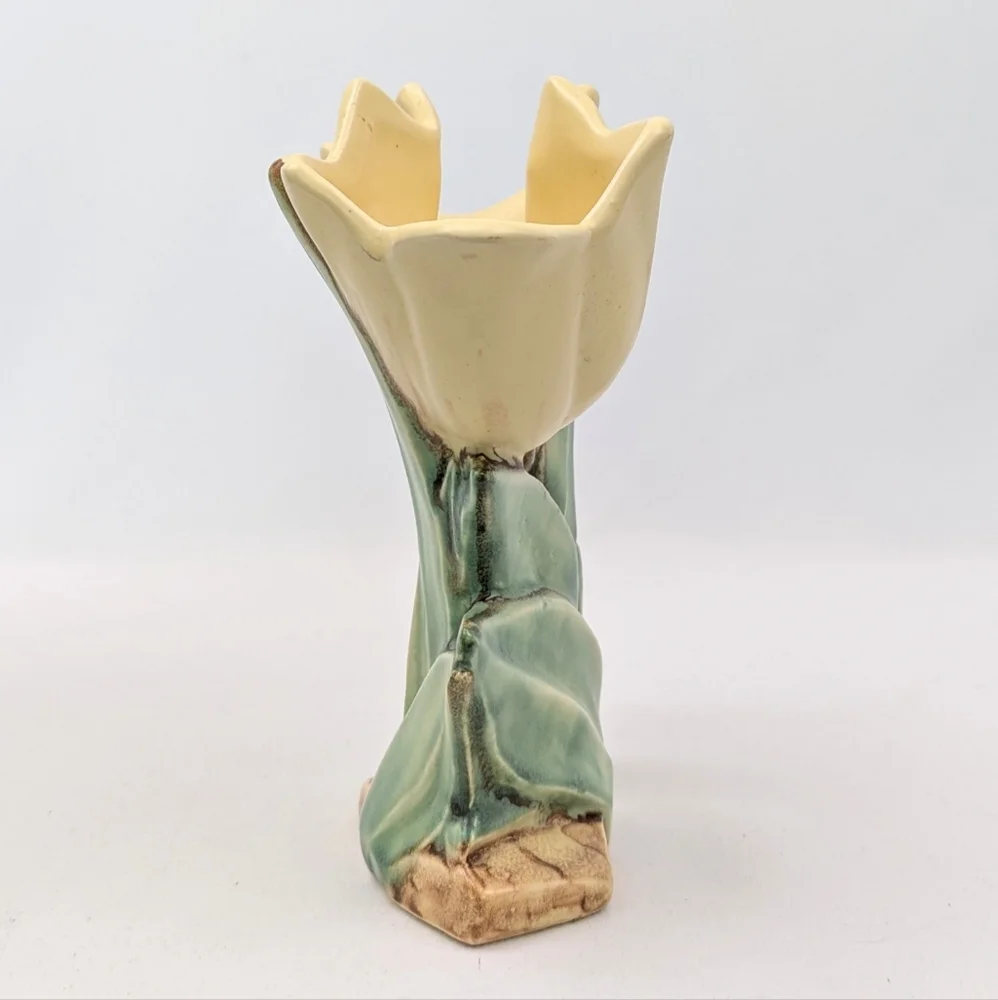 McCoy Double Tulip Vase Vintage Pottery  Retro Cottagecore Farmhouse Collectible